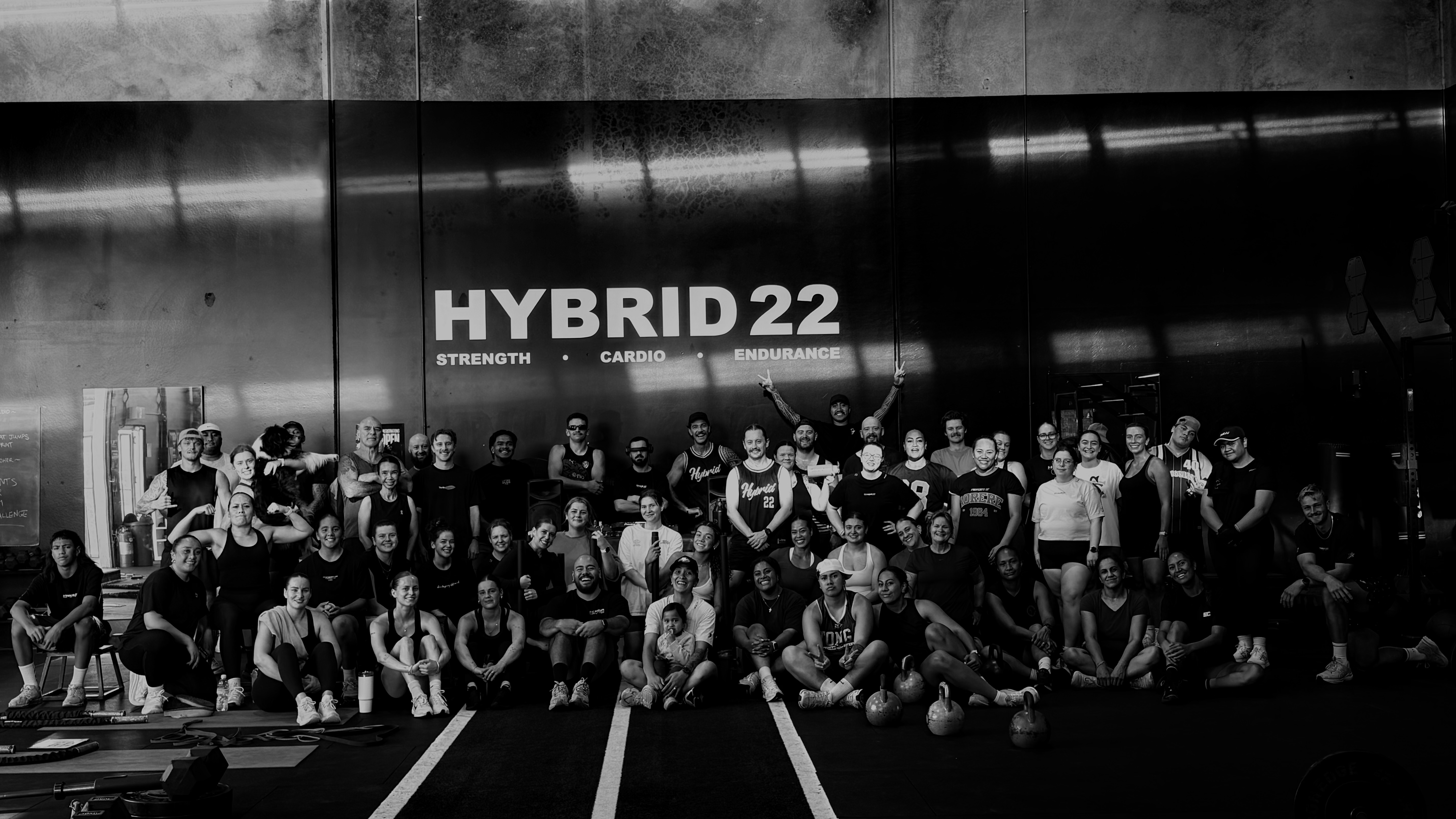 The Hybrid 22 community gathered together at the gym